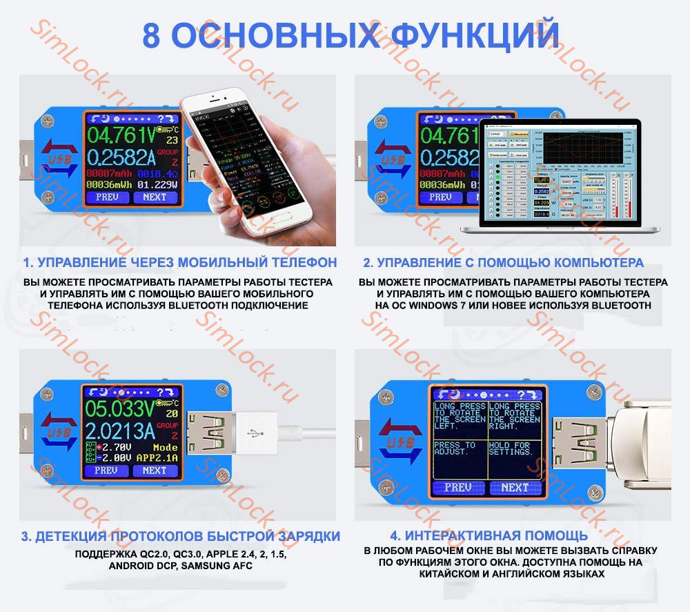 USB тестер Ruideng RD-UM25C