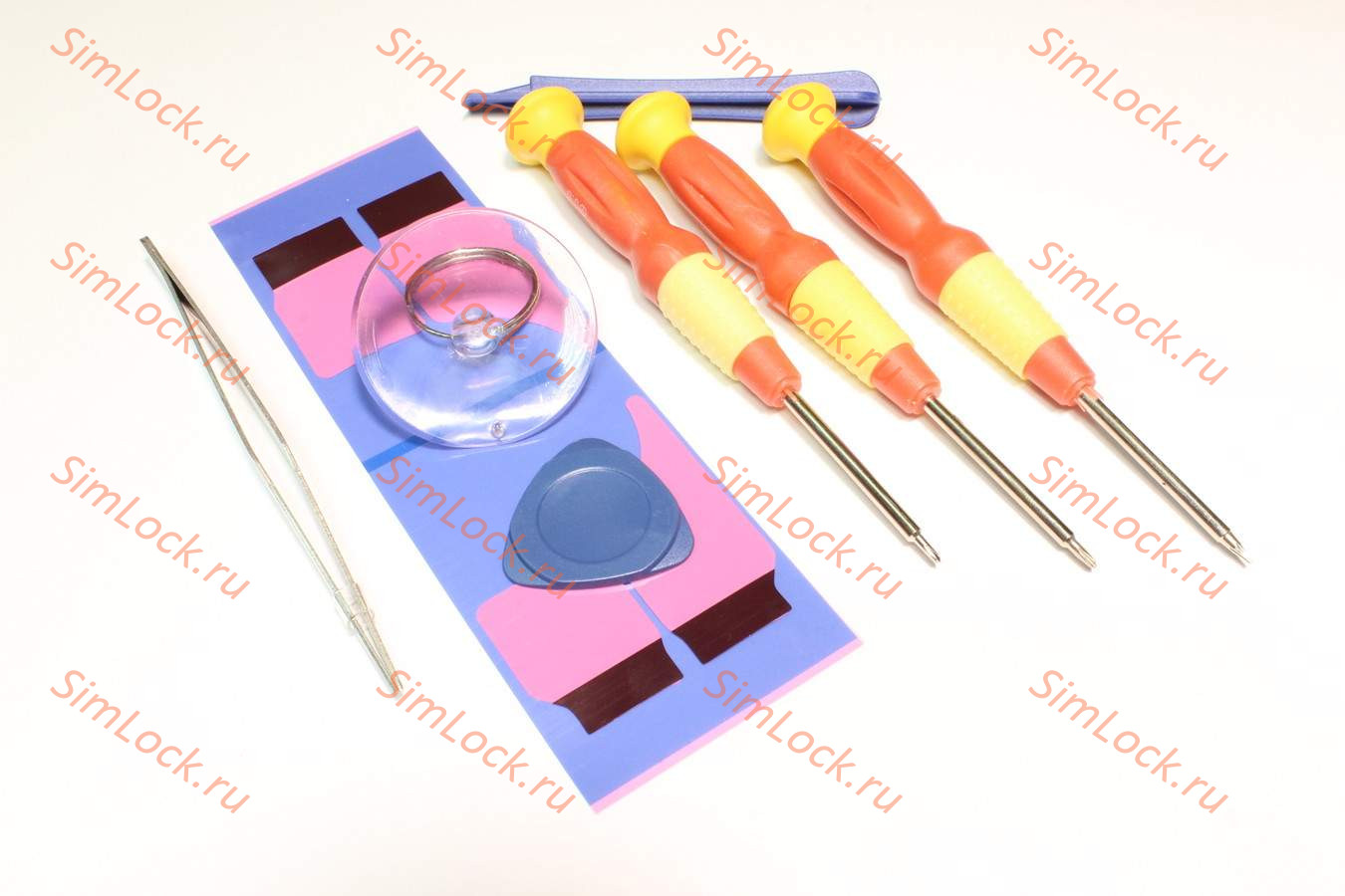 Набор инструментов Baseus для разбора iPhone 8, T0,8, Y0,6, крестовая 1,5, пинцет, присоска, две пластиковые лопатки и скотч для аккумулятора, ACDM-IP8