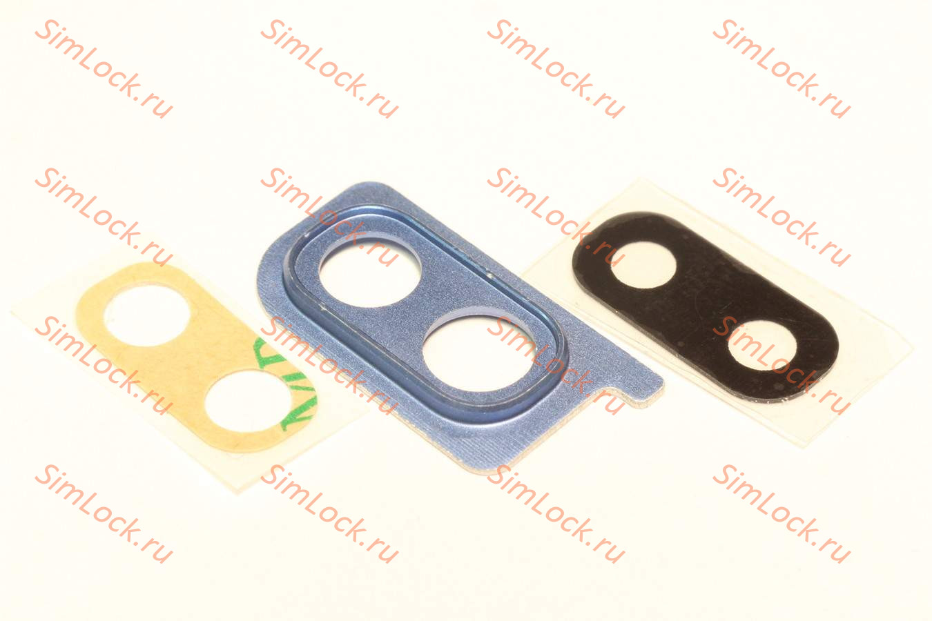 Стекло камеры Samsung A305FN Galaxy A30 с синей рамкой