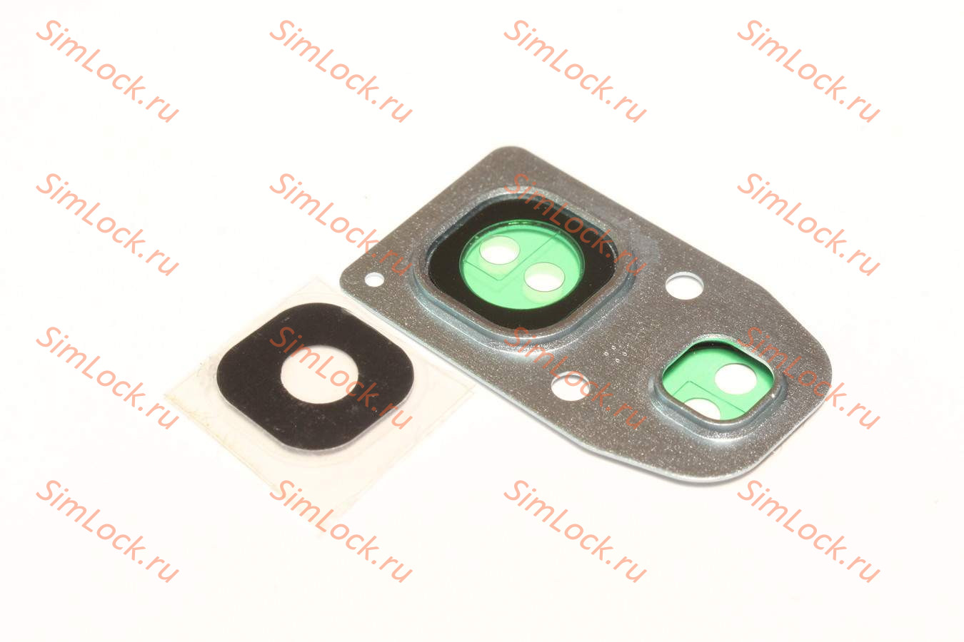 Стекло камеры Samsung A320/A520/A720 Galaxy A3/A5/A7 (2017) с голубой рамкой