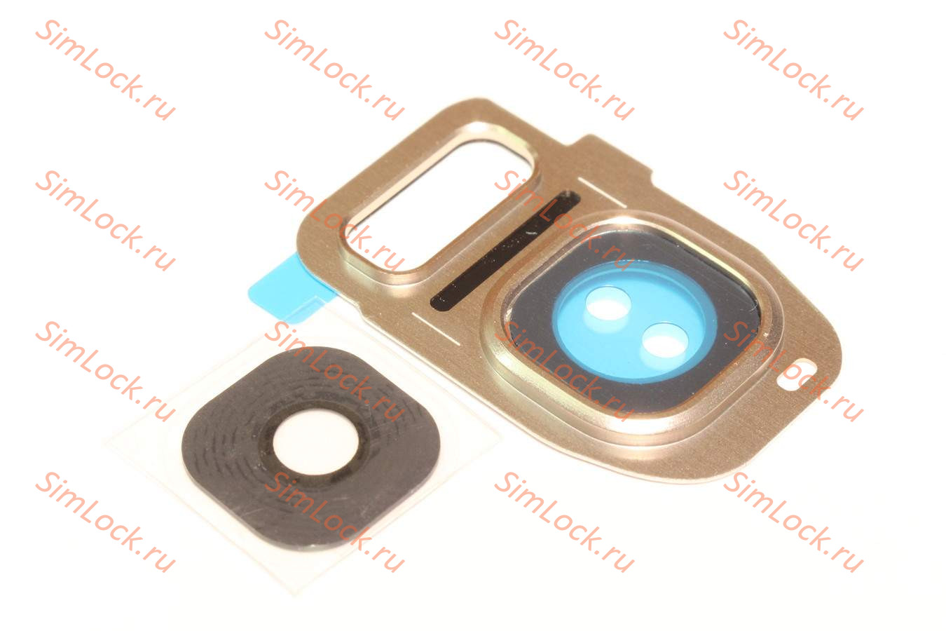 Стекло камеры Samsung G930F Galaxy S7 с золотой рамкой