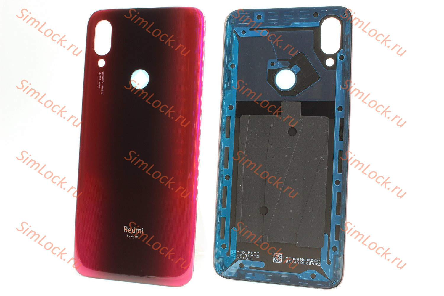 Задняя крышка Xiaomi Redmi 7, красный, К-2 (M1810F6LG)