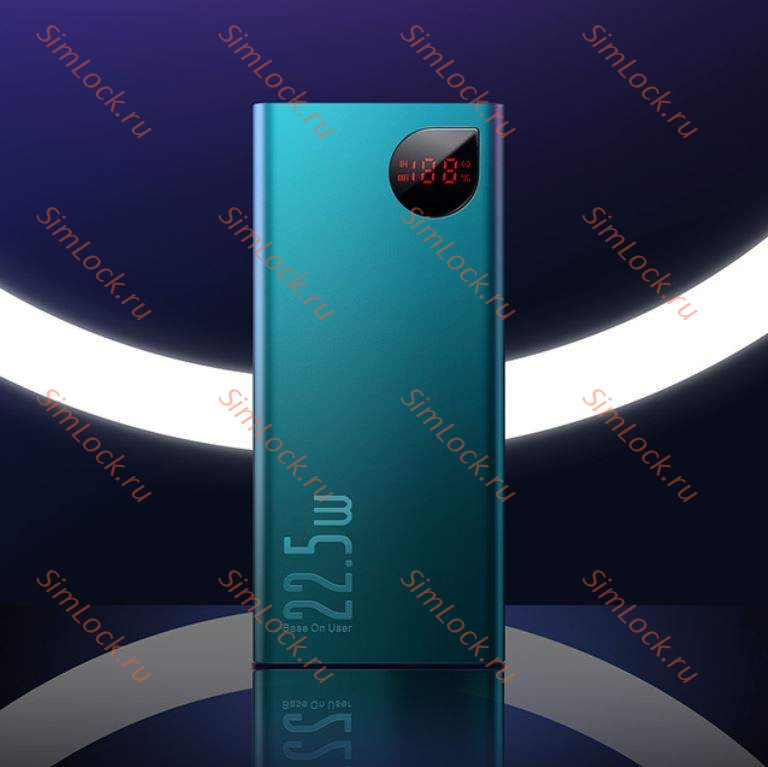 Внешний аккумулятор Baseus Adaman Metal, 20000 мАч, с быстрой зарядкой Huawei SCP, зеленый, PPIMDA-A06