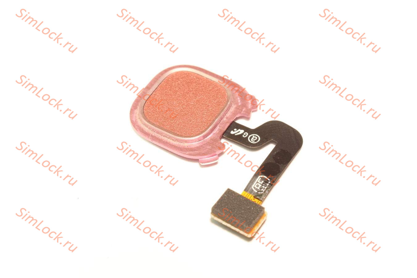 Шлейф со сканером отпечатка Samsung A920, Galaxy A9, розовый, оригинал, снятый с нового телефона