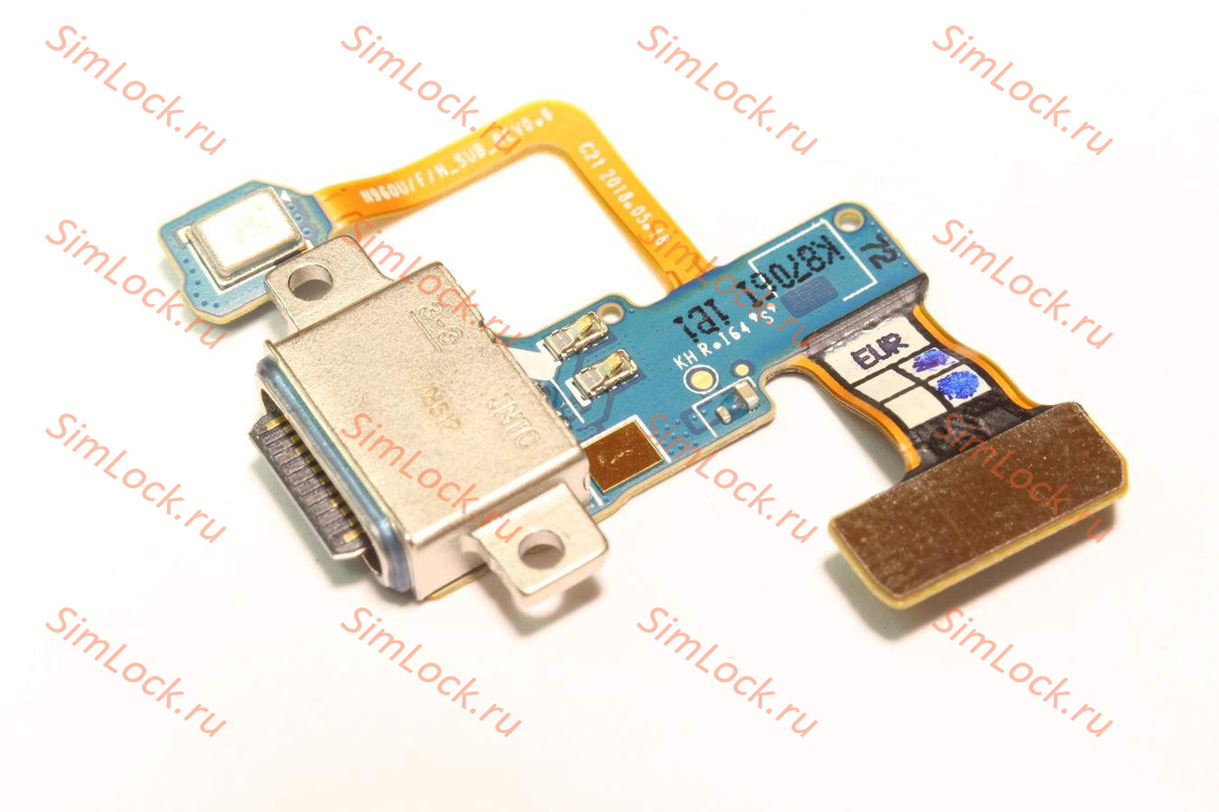 Нижняя плата (шлейф) Samsung N960 Galaxy Note 9 с разъемом зарядки, оригинал