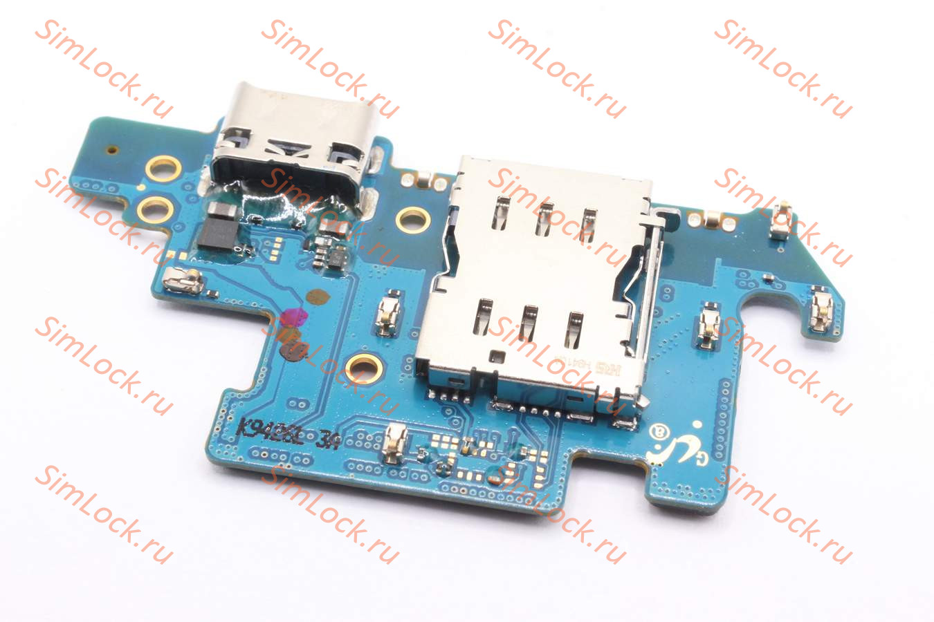 Нижняя плата (шлейф) Samsung A805FN/DSM Galaxy A80 с разъемом зарядки и считывателем SIM, оригинал