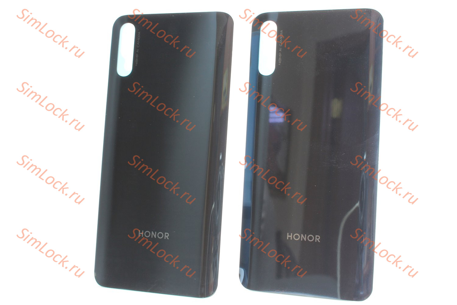Задняя крышка Honor 9X (HLK-AL00), для версии с боковым сканером отпечатка, черный, К-1