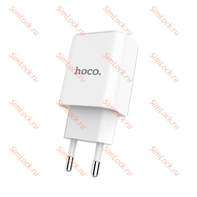СЗУ HOCO C62A Victoria, 2.1A, белый, двойной USB