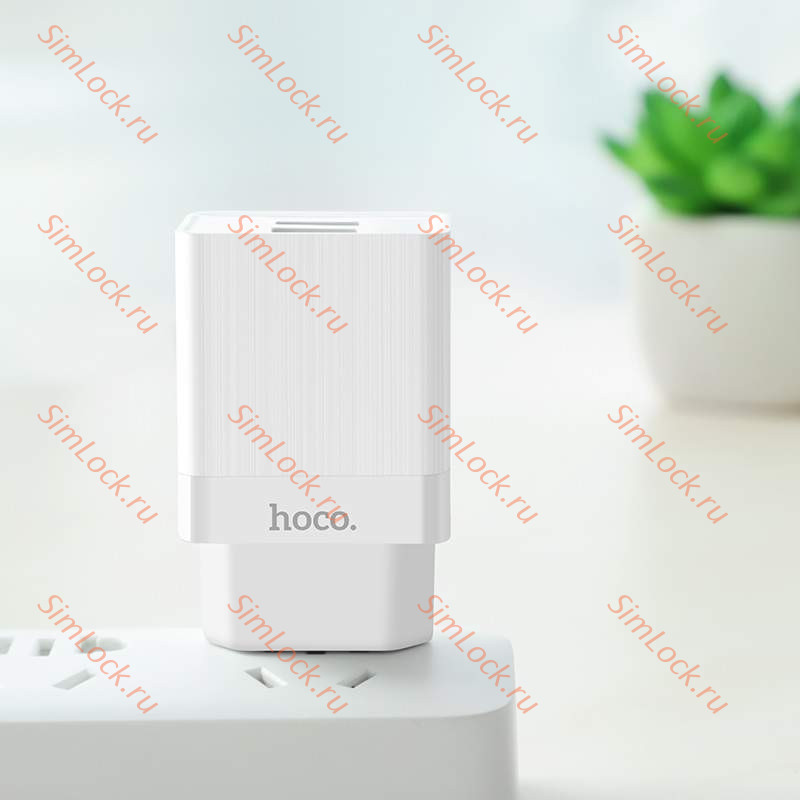 СЗУ HOCO C51A Prestige, 3.4A, белый, двойной USB