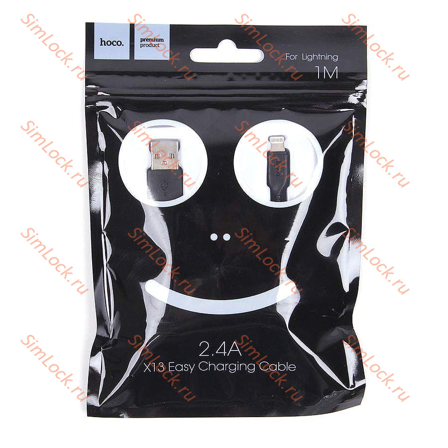 Кабель USB - Lightning HOCO X13, 2А, 100см, черный