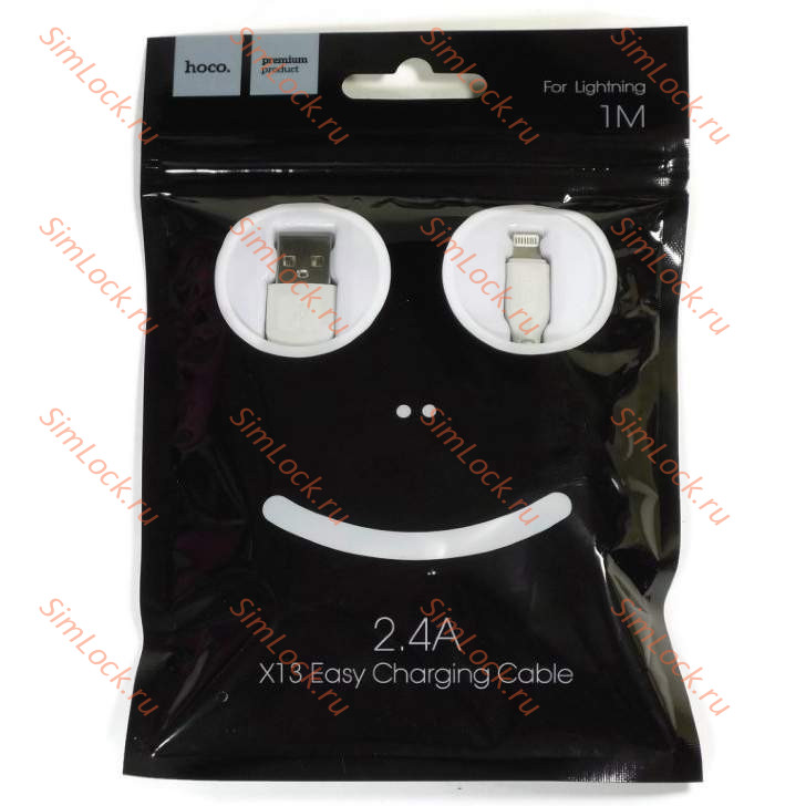 Кабель USB - Lightning HOCO X13, 2А, 100см, белый