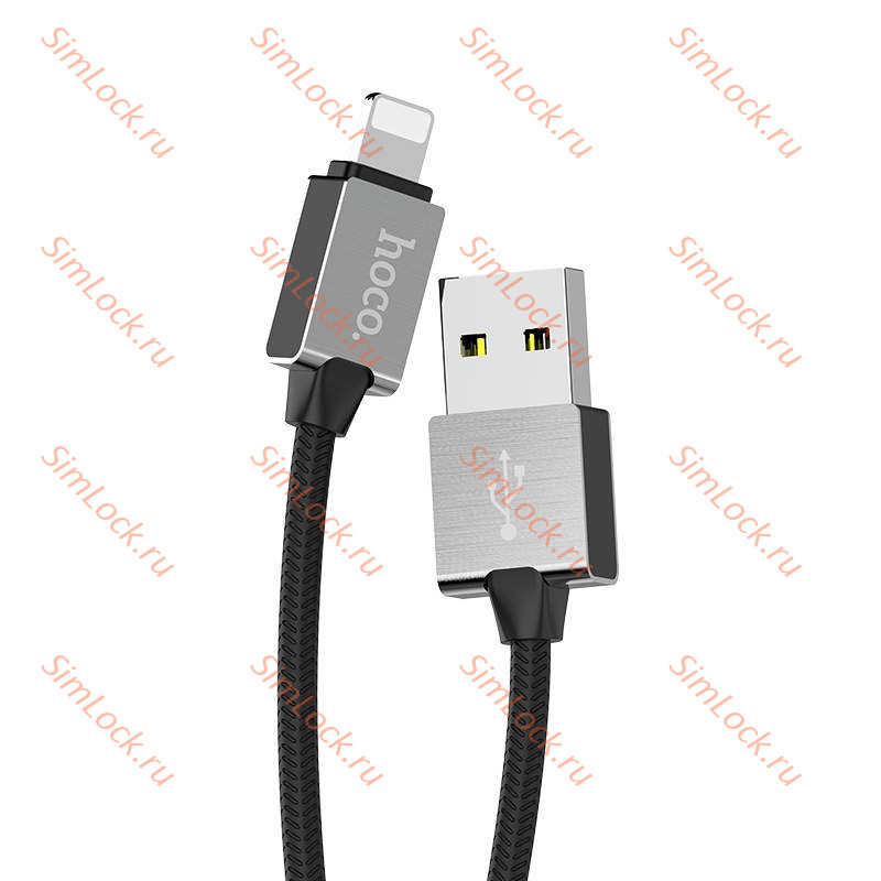 Кабель USB - Lightning HOCO U49, 2.4А, 120см, черный