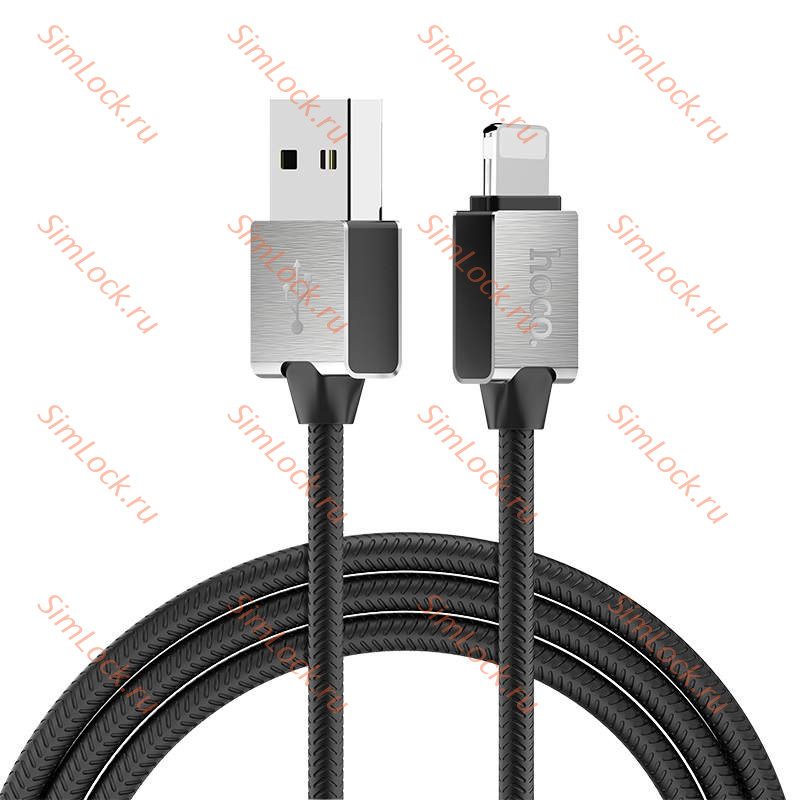 Кабель USB - Lightning HOCO U49, 2.4А, 120см, черный