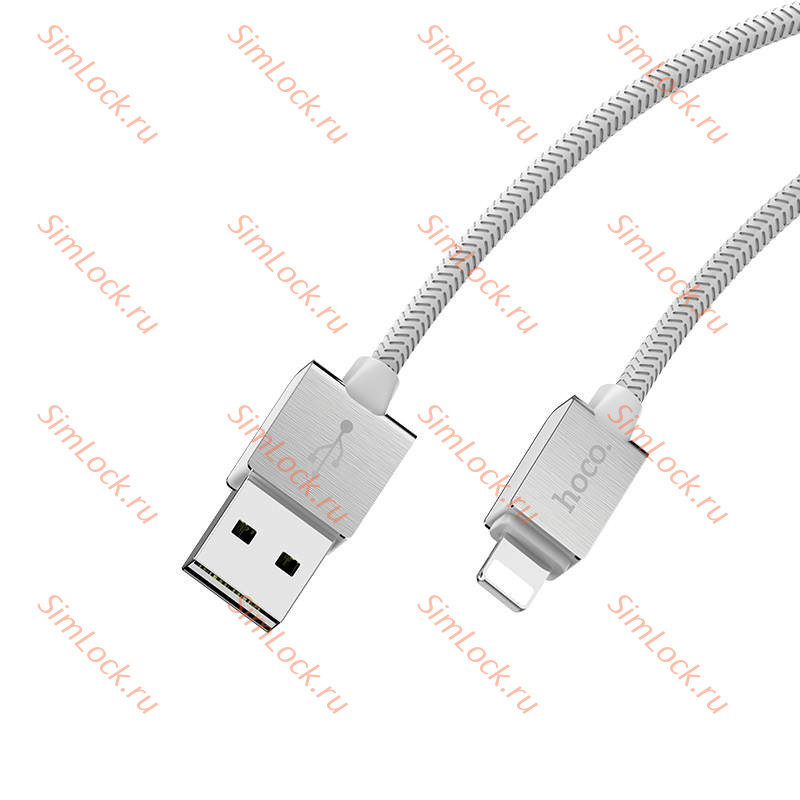 Кабель USB - Lightning HOCO U49, 2.4А, 120см, белый