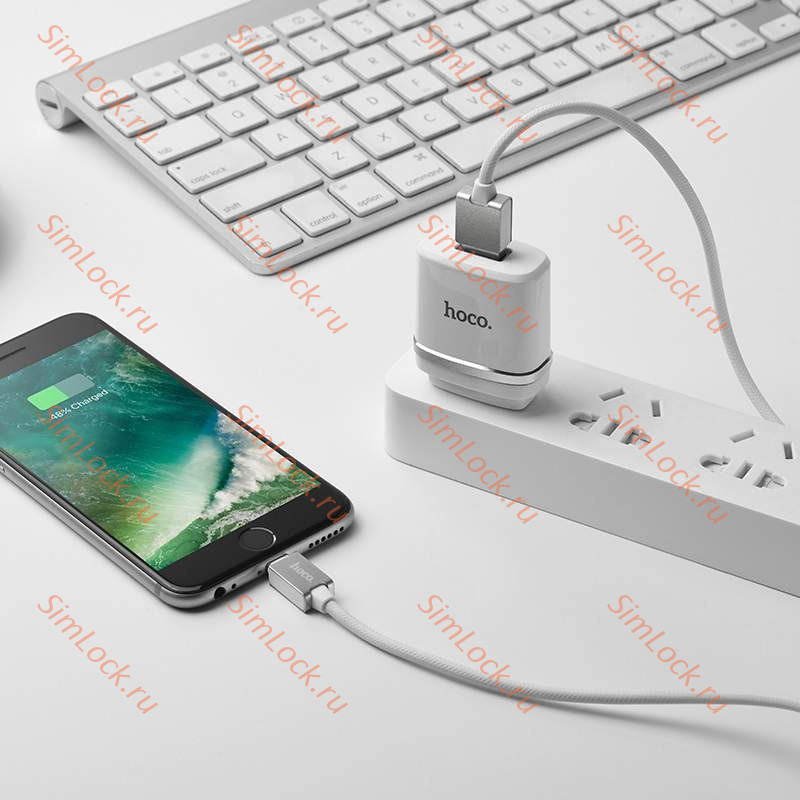 Кабель USB - Lightning HOCO U49, 2.4А, 120см, белый