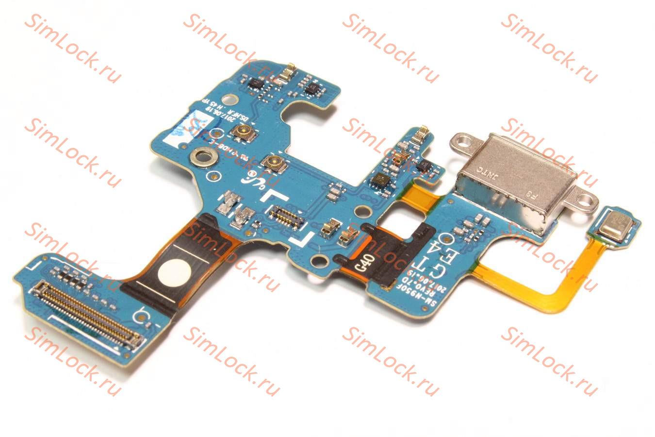 Нижняя плата (шлейф) Samsung N950 Galaxy Note 8 с разъемом зарядки, К-1