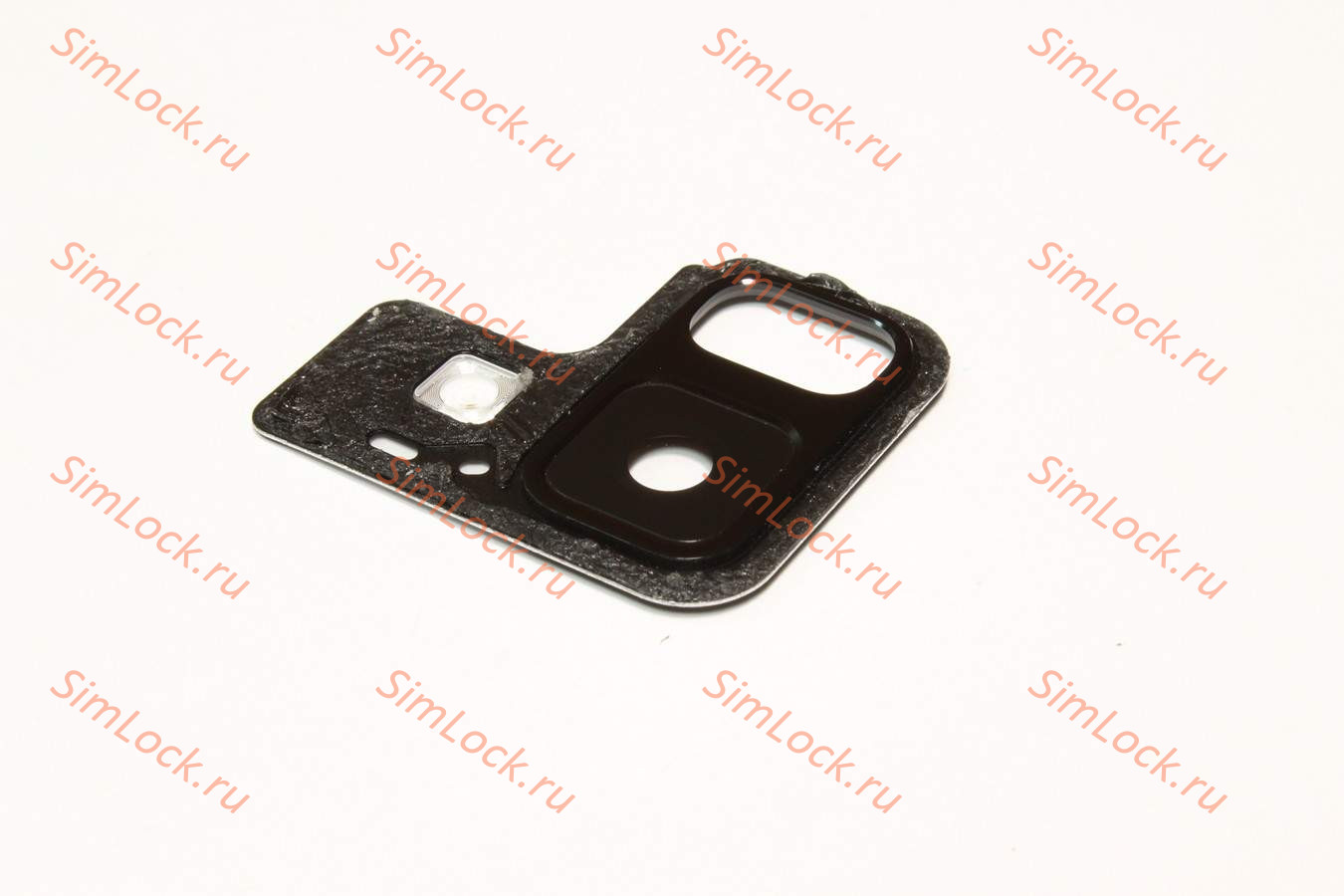 Стекло камеры Samsung A730F Galaxy A8+ (2018) с черной рамкой, оригинал, снятое с нового телефона