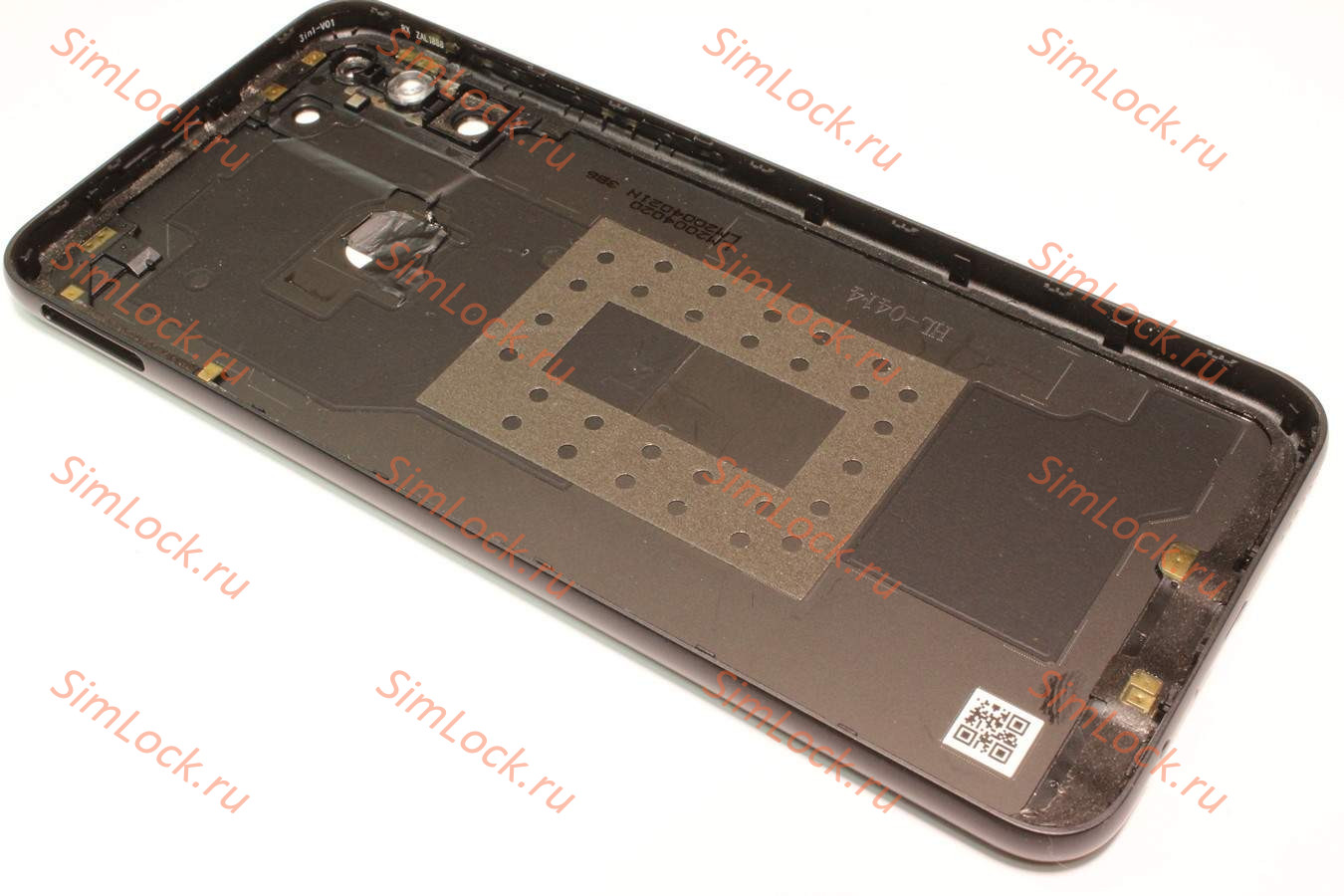 Задняя крышка Honor 9A (MOA-LX9N) со стеклом камеры, черный, оригинал снятые