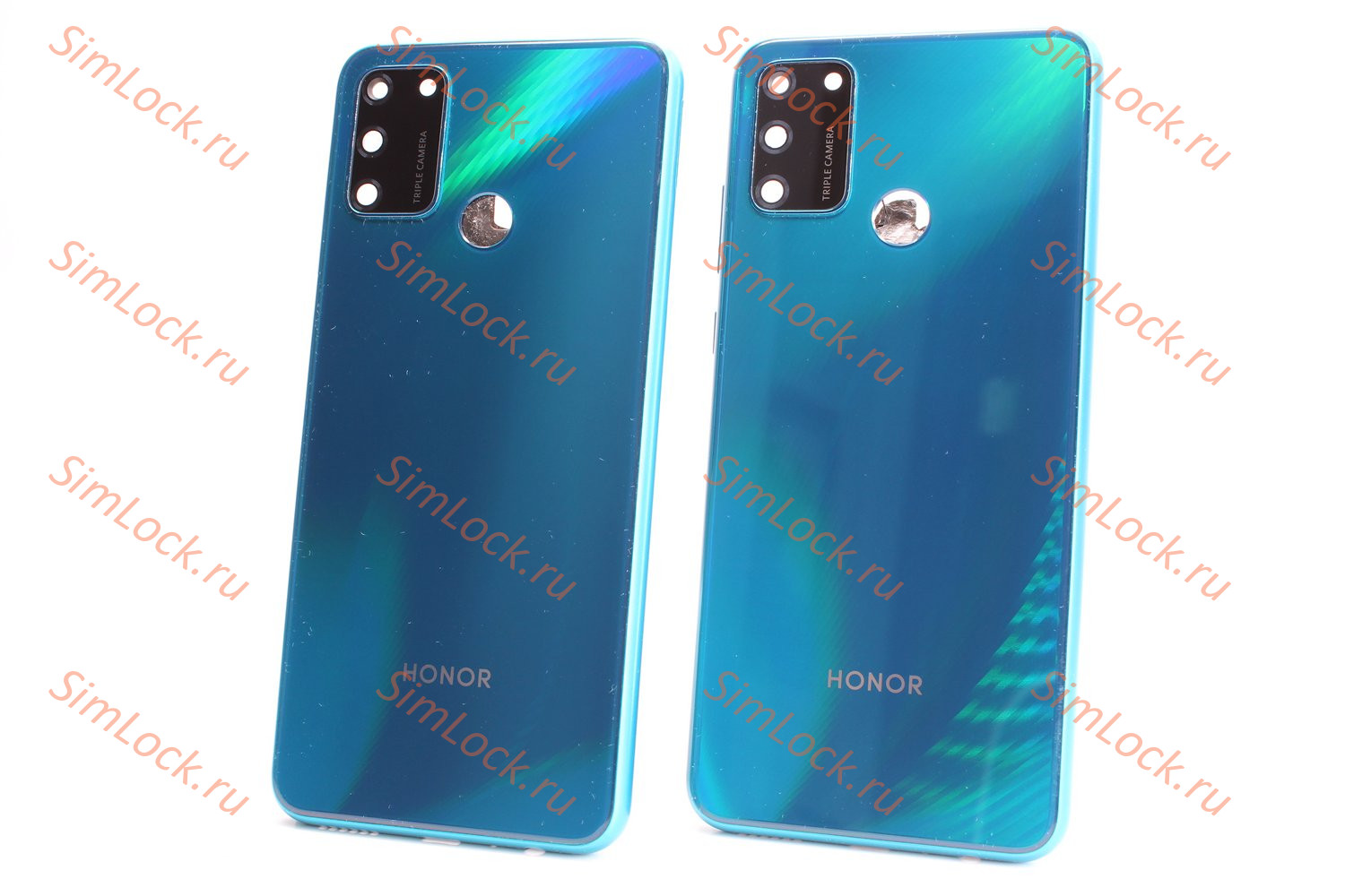 Задняя крышка Honor 9A (MOA-LX9N) со стеклом камеры, зеленый, оригинал снятые