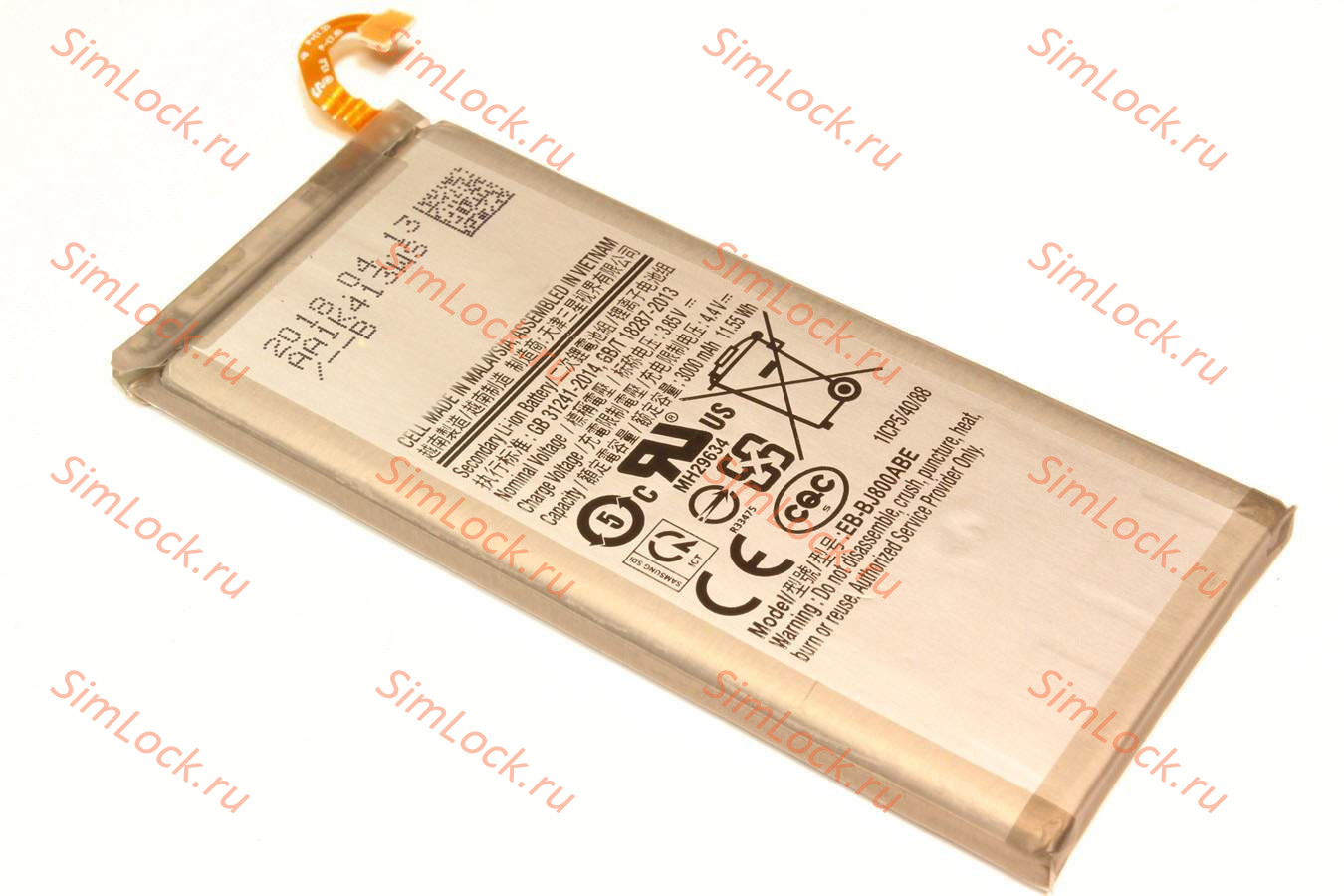 Аккумулятор Samsung A600 Galaxy A6, J600 Galaxy J6, J810 Galaxy J8, оригинал, снятый с нового телефона