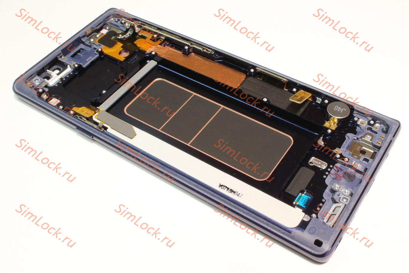 Дисплей Samsung N960F Galaxy Note 9 в рамке, синий, оригинал, снятый с нового телефона