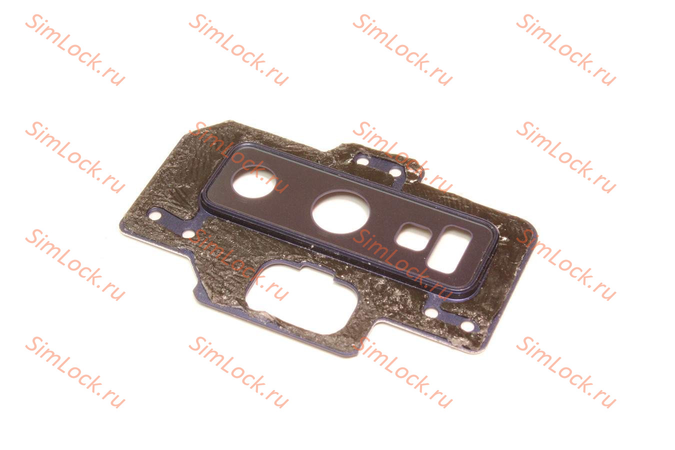 Стекло камеры Samsung N960F Galaxy Note 9 с синей рамкой, оригинал, снятое с нового телефона