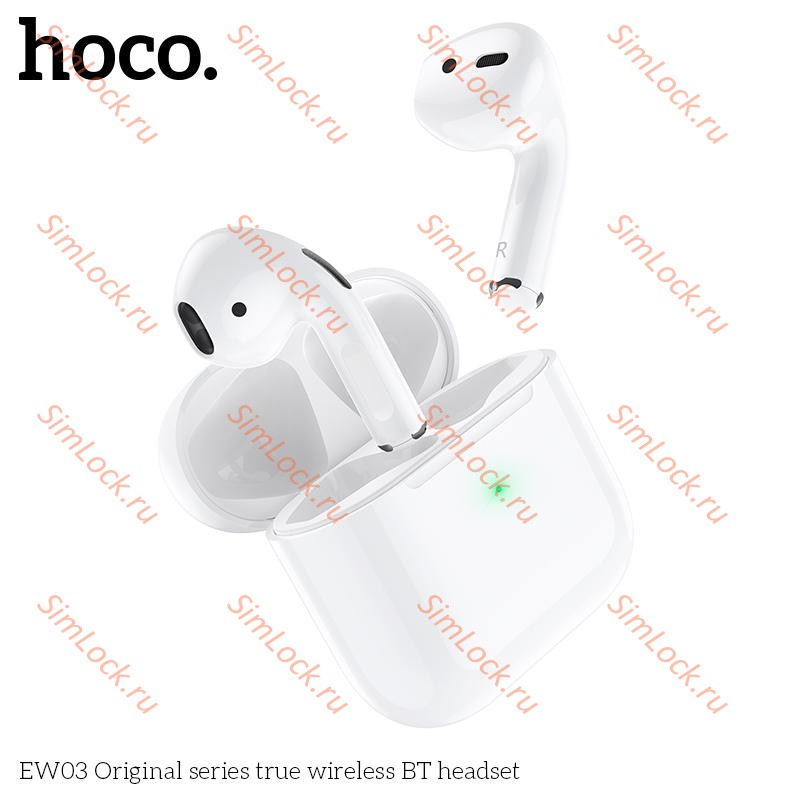 Беспроводные наушники Hoco EW03 TWS белые