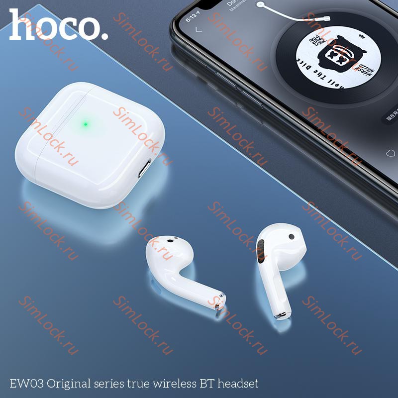 Беспроводные наушники Hoco EW03 TWS белые