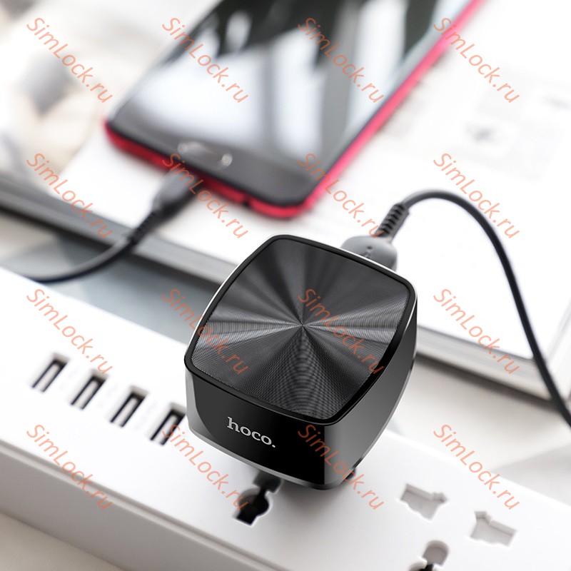 СЗУ HOCO C70A, 3A, черный, 18W, QC3.0 / QC2.0 + кабель microUSB