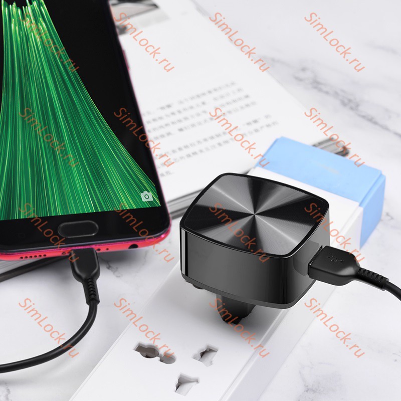 СЗУ HOCO C70A, 3A, черный, 18W, QC3.0 / QC2.0 + кабель microUSB