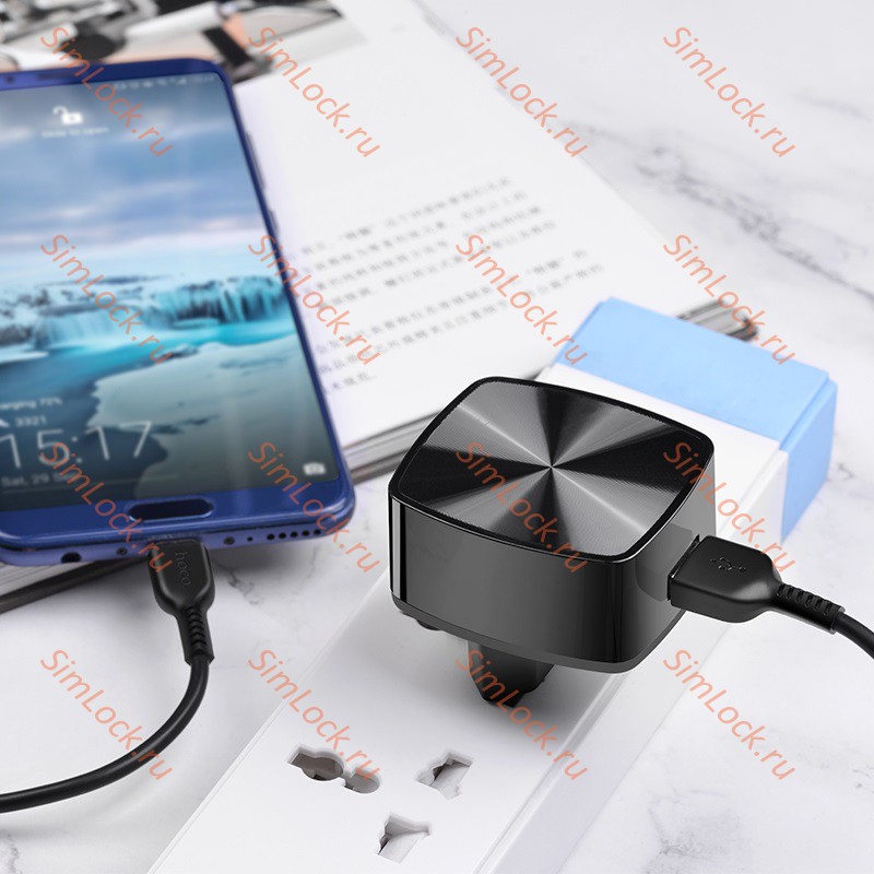 СЗУ HOCO C70A, 3A, черный, 18W, QC3.0 / QC2.0 + кабель Type-C