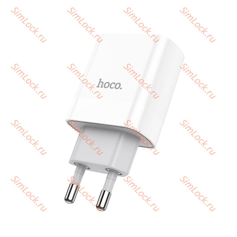 СЗУ HOCO C80A Rapido, 3.1A, белый, USB QC3.0 и Type-C PD20W
