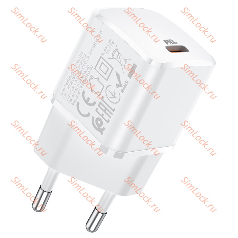 СЗУ HOCO N10 Starter, белый, Type-C PD20W