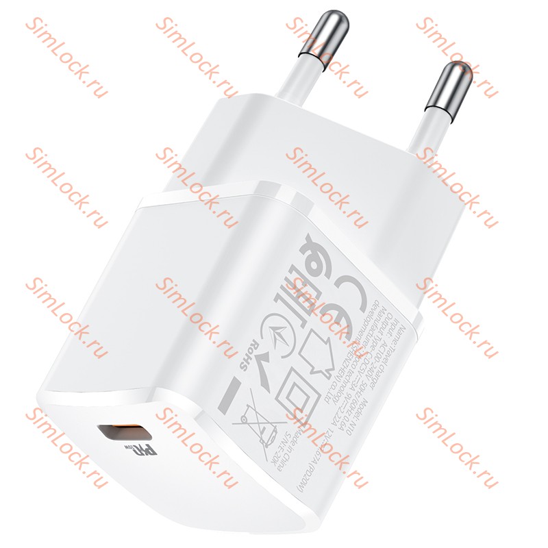 СЗУ HOCO N10 Starter, белый, Type-C PD20W