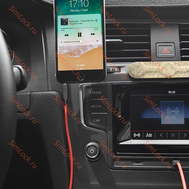 AUX кабель (3,5 mm jack) HOCO UPA11 чёрный