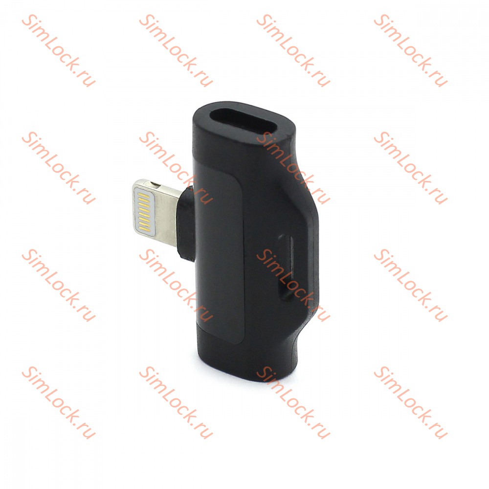 Адаптер HOCO Lightning To 2xLightning, LS31 Dual, поддержка микрофона, черный