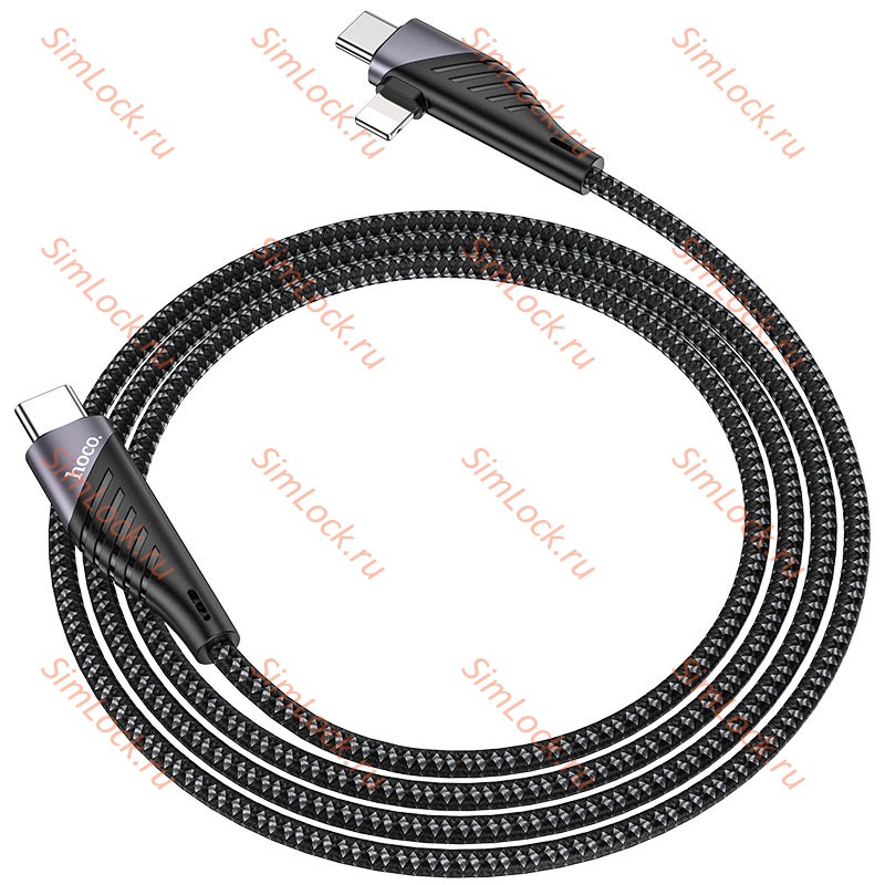 Кабель Type-C - Type-C/Lightning HOCO U95, 3А, 60W/20W, 120см, черный