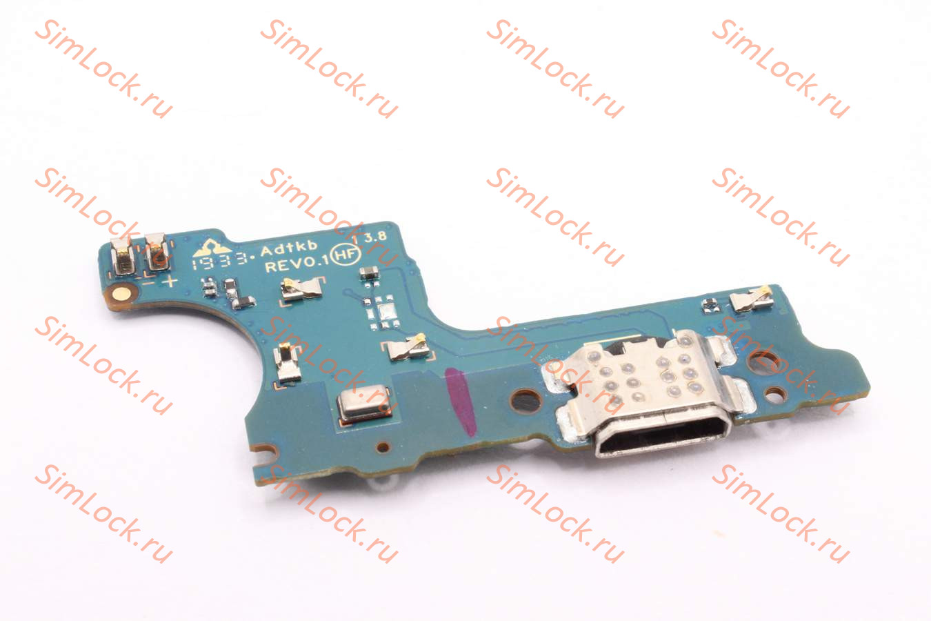 Нижняя плата (шлейф) Samsung A015F, M015F, Galaxy A01, M01 с разъемом зарядки, К-1