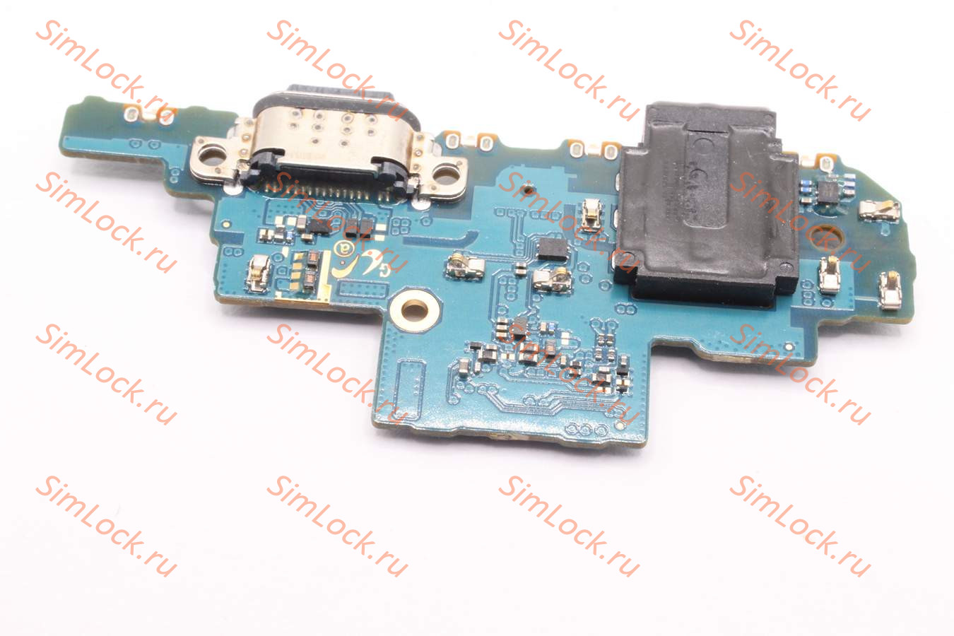 Нижняя плата (шлейф) Samsung A525F Galaxy A52 с разъемом зарядки, 100% компонентов, К-1
