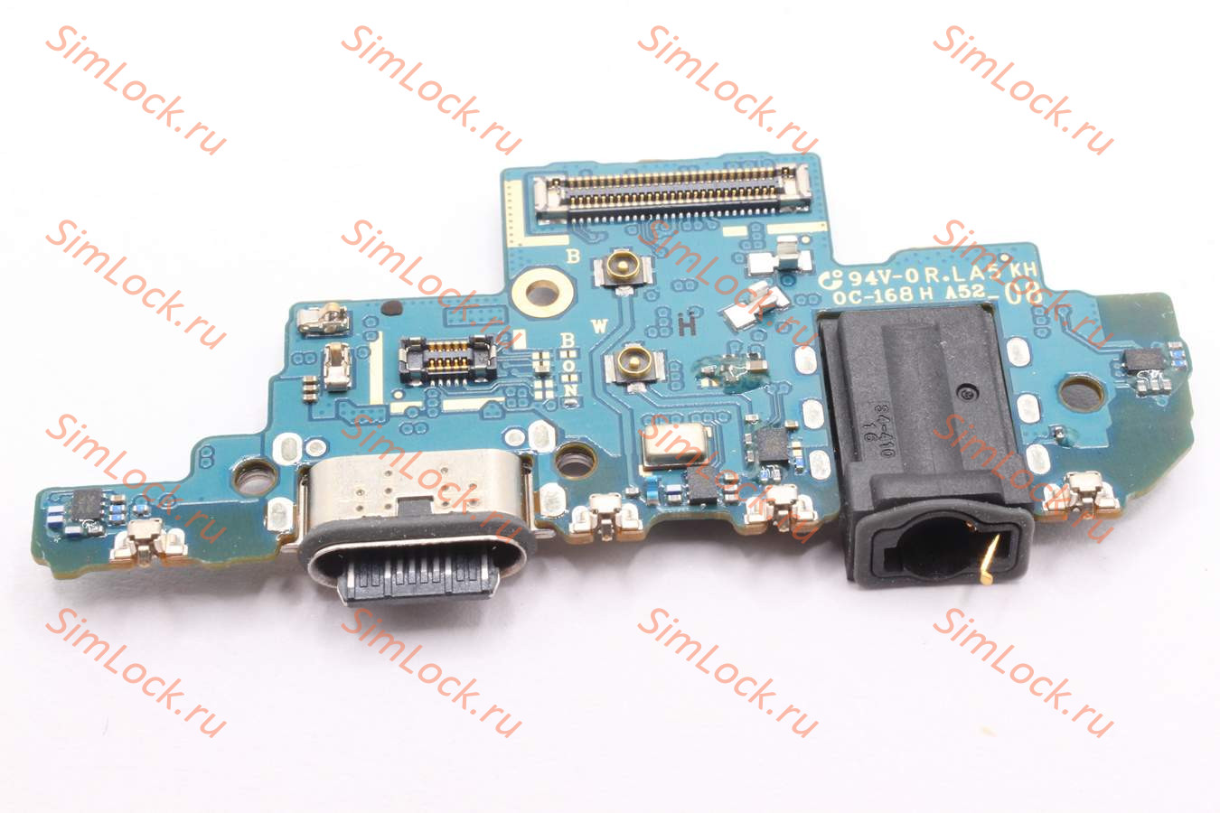Нижняя плата (шлейф) Samsung A525F Galaxy A52 с разъемом зарядки, 100% компонентов, К-1