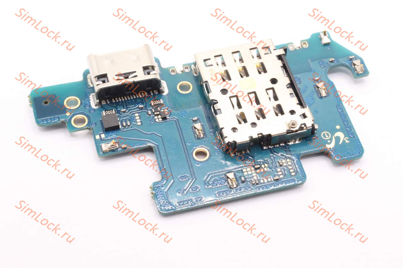 Нижняя плата (шлейф) Samsung A805FN/DSM Galaxy A80 с разъемом зарядки и считывателем SIM, К-1
