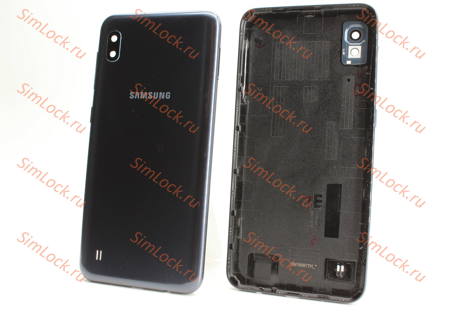 Задняя крышка Samsung A105 Galaxy A10 со стеклом камеры, черный, К-1