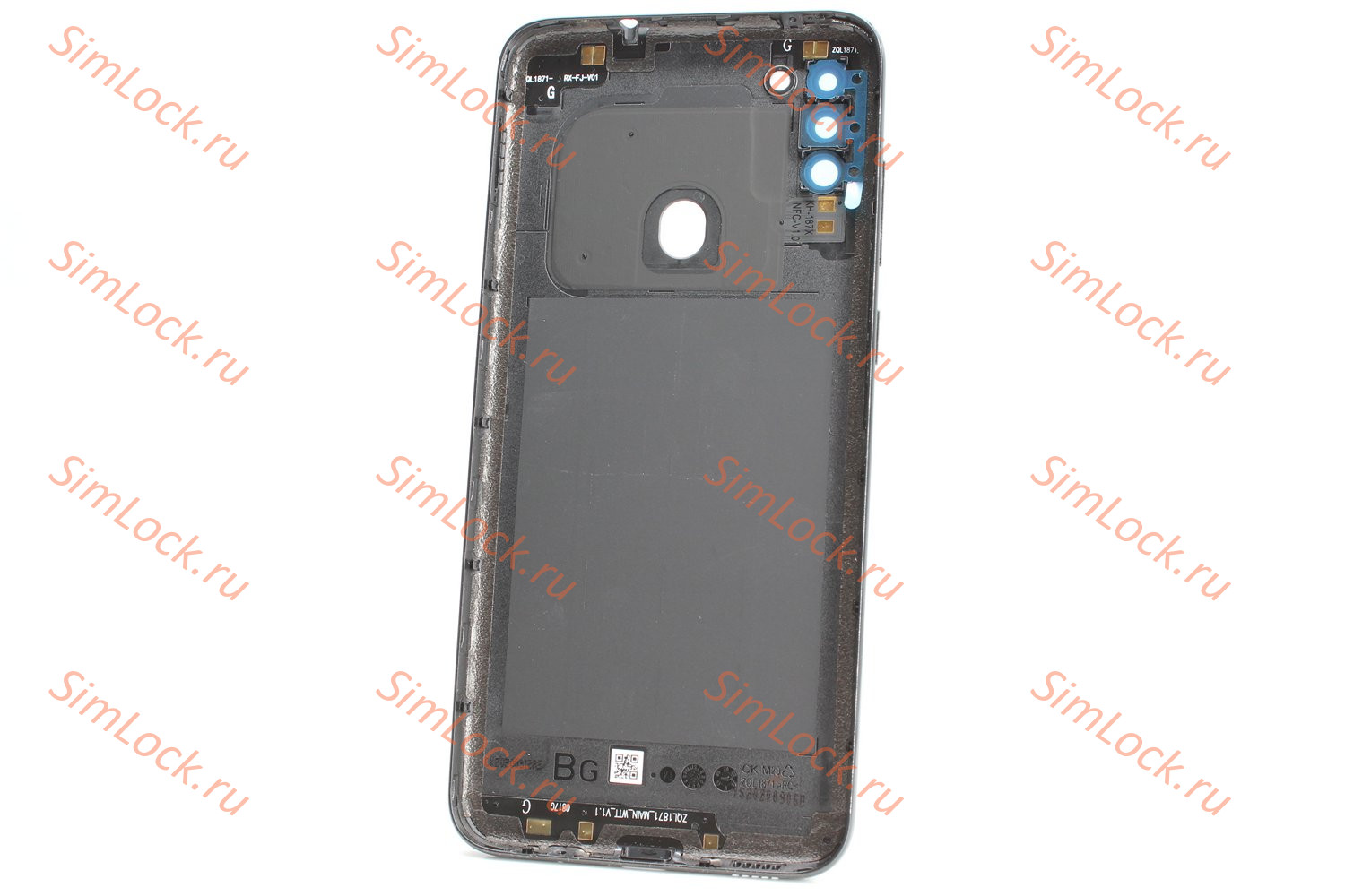 Задняя крышка Samsung A115 Galaxy A11 со стеклом камеры, черный, К-1