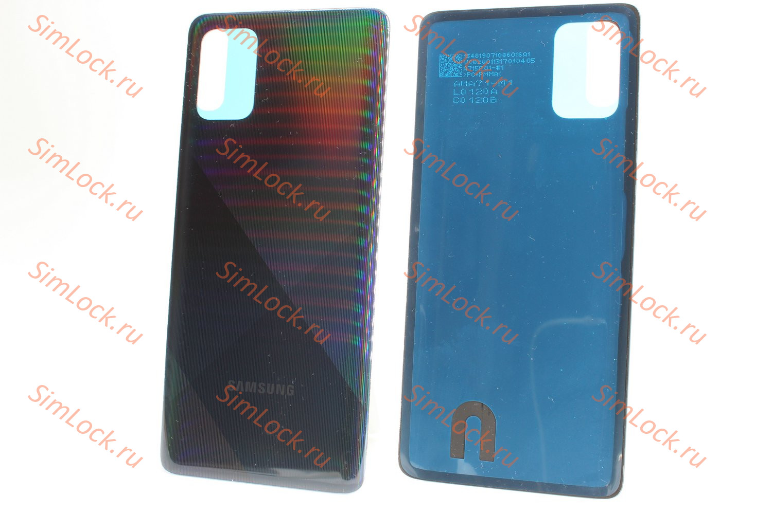 Задняя крышка Samsung A715 Galaxy A71, черный, К-1