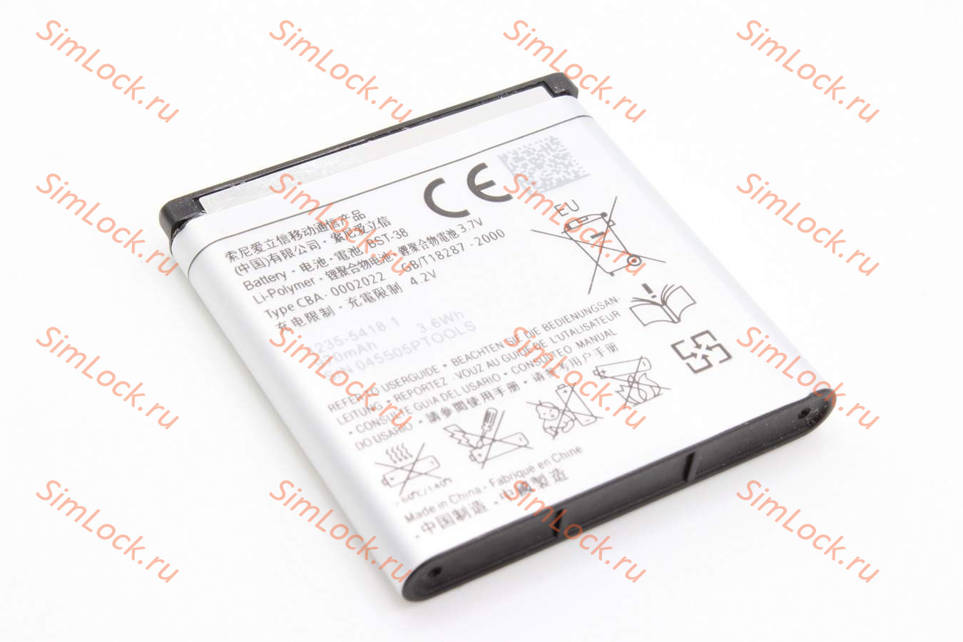 Аккумулятор BST-38 Sony Ericsson C510, C902, C905, K770, K850, R300, R306, S312, S500, S550, T303, T650, W580, W595, W760, W902, W980, W995, Z520, Z770, Z780, К-3