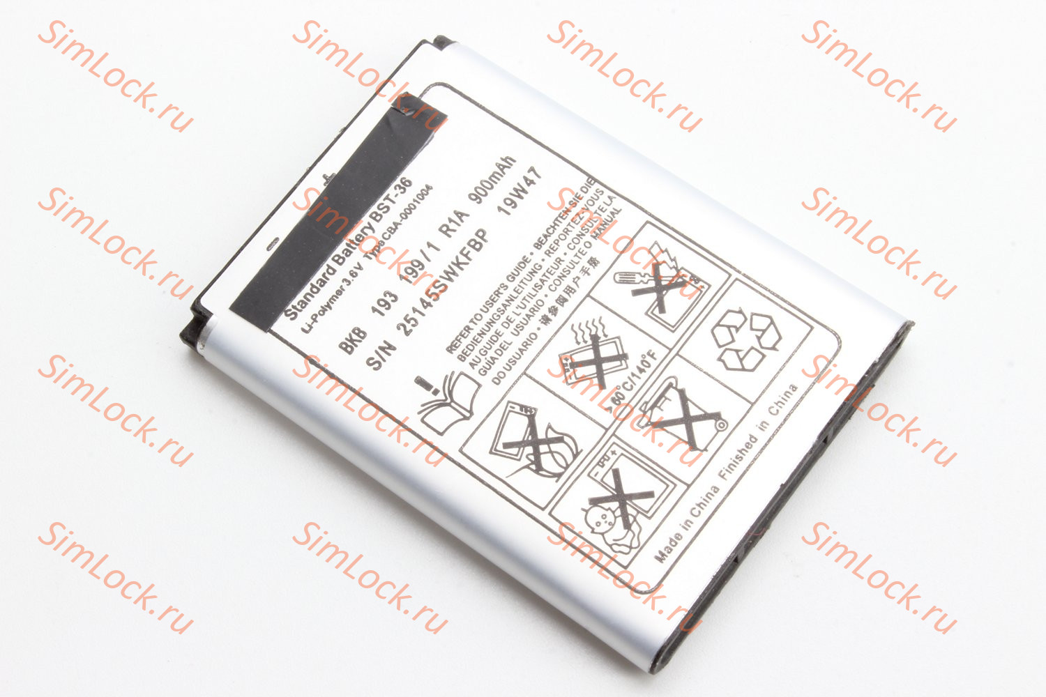 Аккумулятор BST-36 Sony Ericsson J300, K310, K320, K330, K510, T250, W200, Z310, Z550, K-2