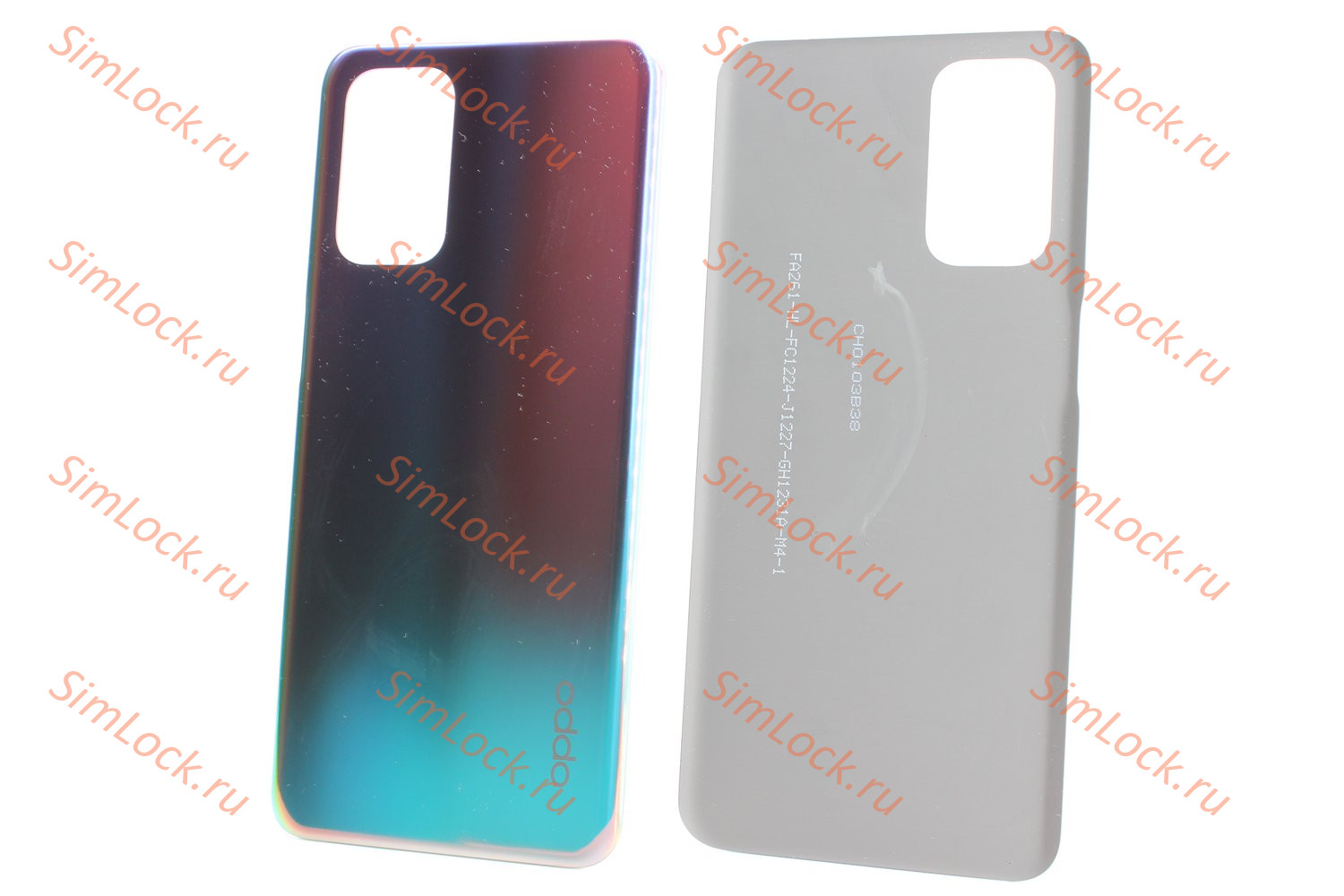 Задняя крышка Oppo A74 (CPH2219), голубой, К-2