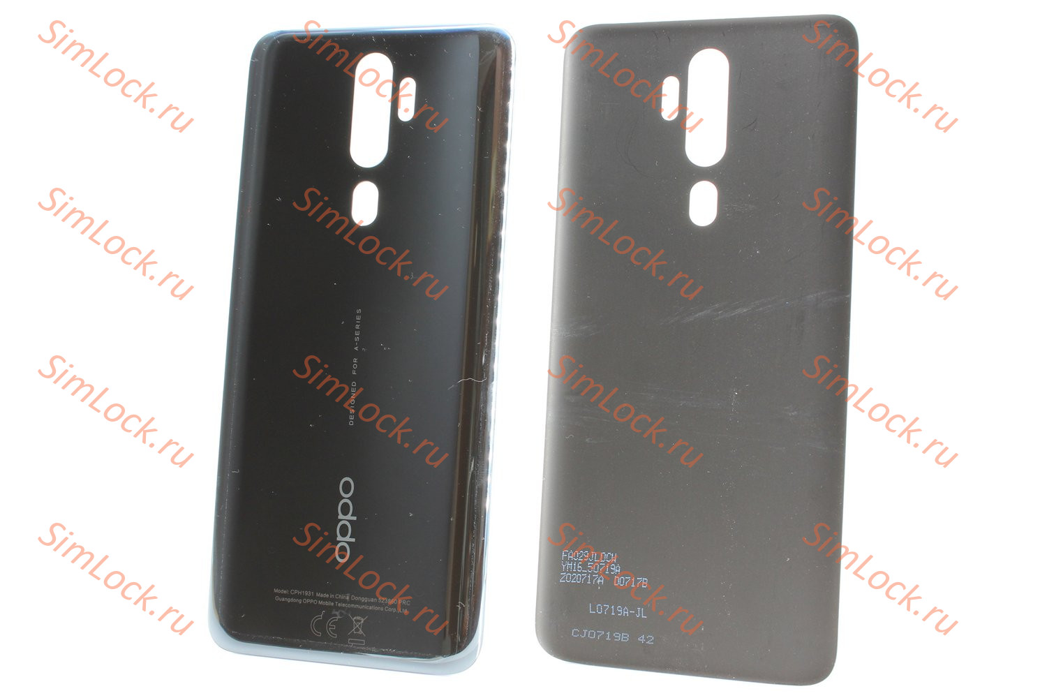 Задняя крышка Oppo A5 2020 (CPH1931), подходит к Oppo A9 2020 (CPH1941), черный, К-2