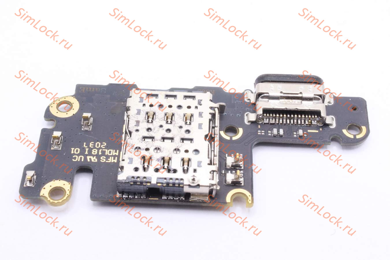 Нижняя плата (шлейф) Xiaomi Mi 10T, Mi 10T Pro, Redmi K30s, с разъемом зарядки и считывателем SIM, К-2