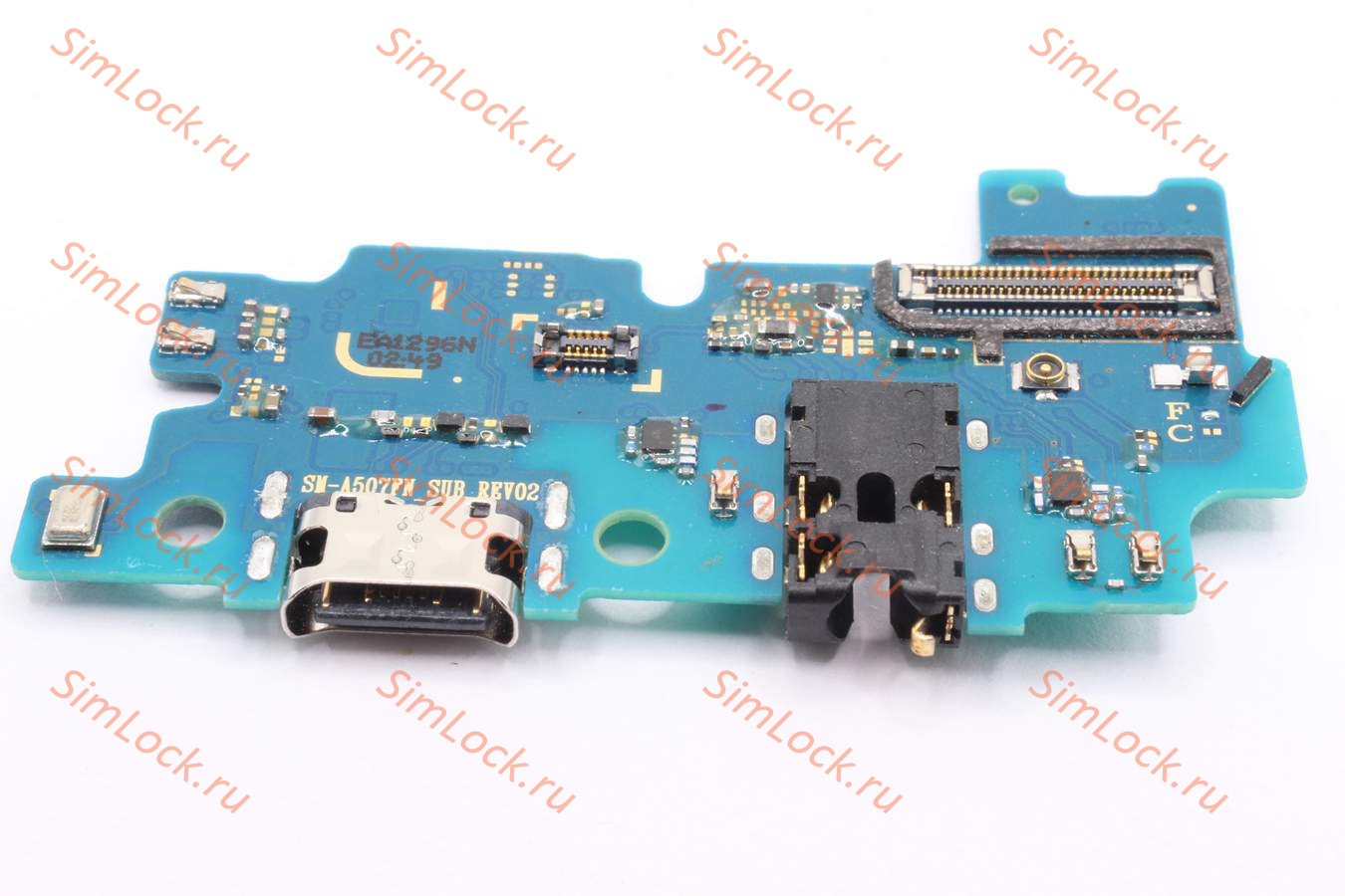 Нижняя плата (шлейф) Samsung A507 Galaxy A50s с разъемом зарядки, К-1
